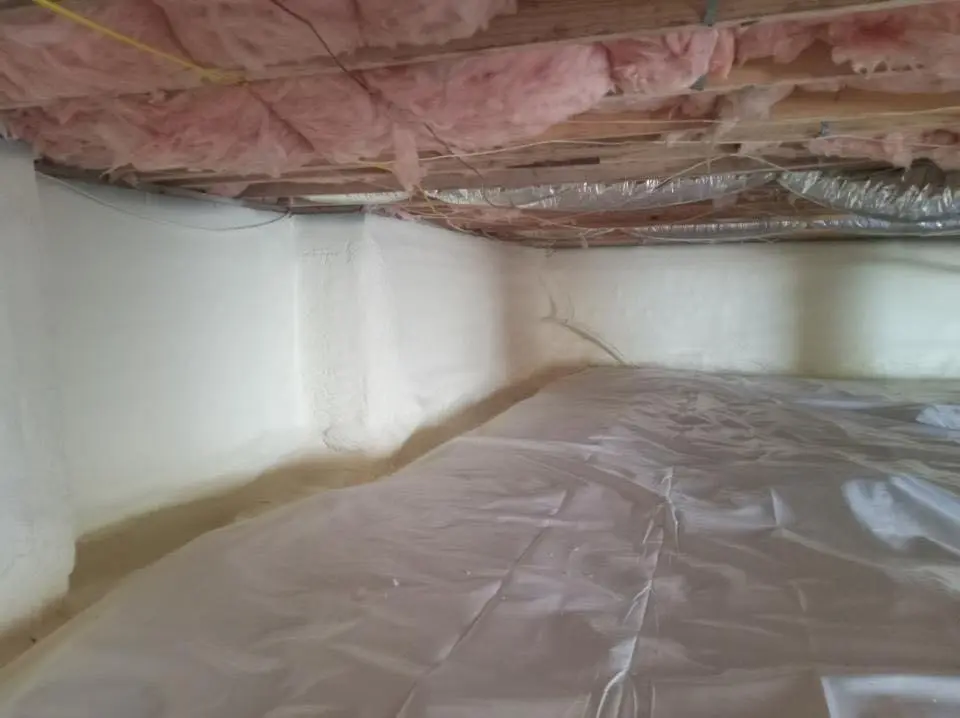 Crawl space encapsulation with closed-cell spray foam for Roof Maintenance in Waterville